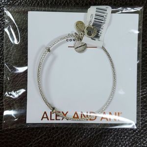 **LAST ONE**GIFT** Alex and Ani textured bangle bracelet Rafaelian silver finish